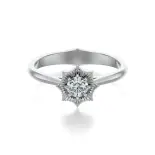 Pierścionek zaręczynowy białe złoto